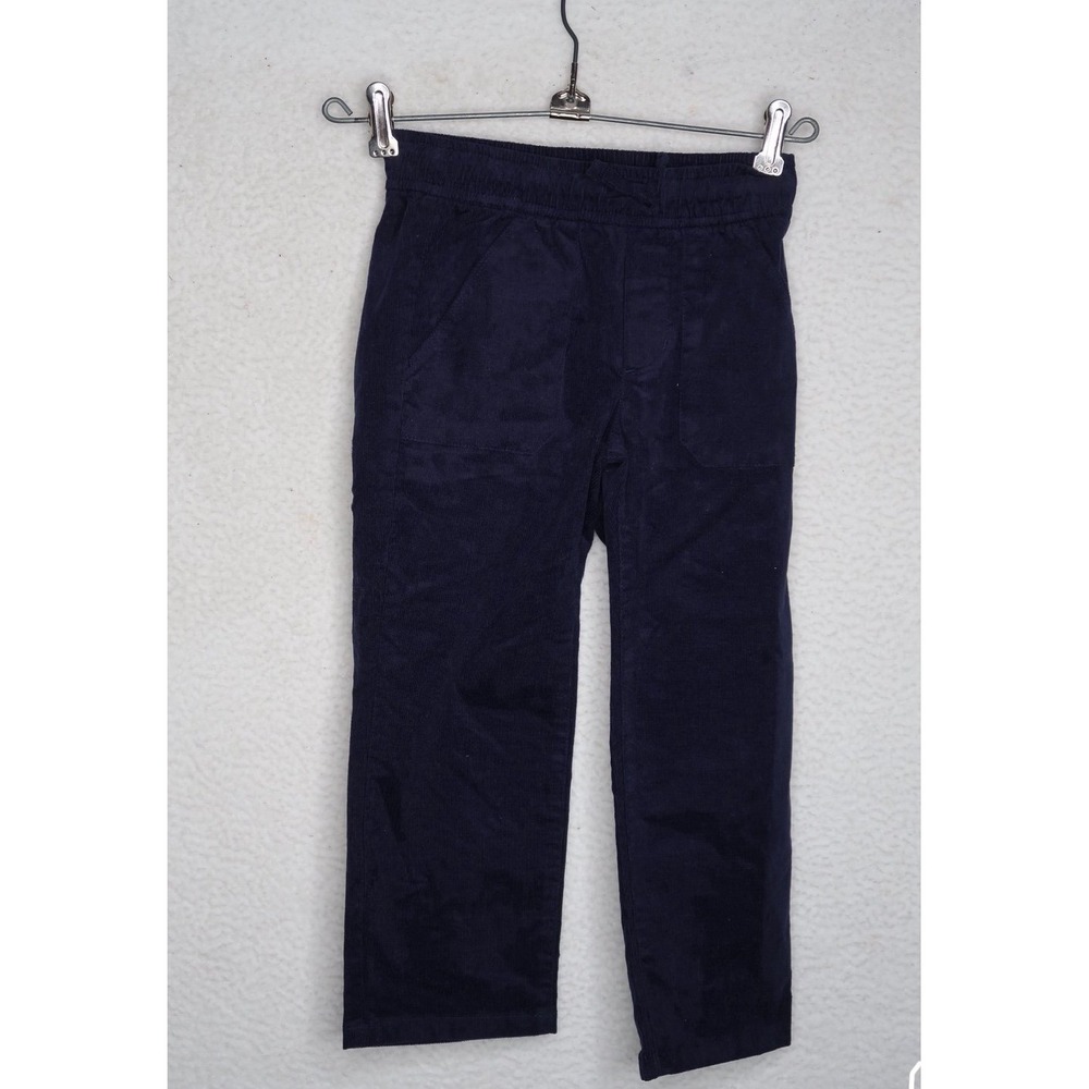 Janie‎ and Jack Boys Utility Corduroy Pants Navy Sz 4 Pull On Straight Leg NWT